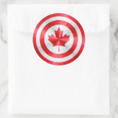 Sticker Rond Capitaine Canada Hero Shield (Sac)