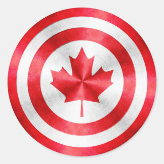 Sticker Rond Capitaine Canada Hero Shield
