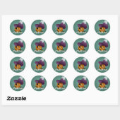 Sticker Rond CAPITAINE CITROUILLE HOOK par SHARON SHARPE (Feuille)