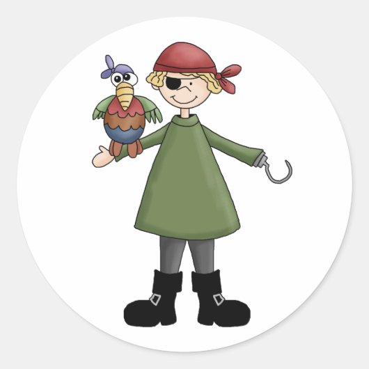 Sticker Rond Capitaine Crochet (Devant)