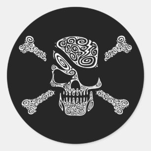 Sticker Rond Capitaine Curly