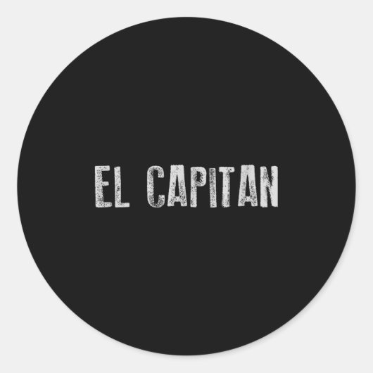 Sticker Rond Capitaine de bateau El Catan (Devant)
