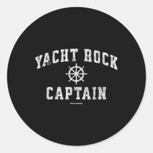 Sticker Rond Capitaine de Yacht Rock