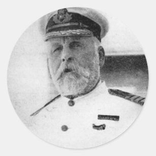 Sticker Rond Capitaine EJ Smith de Titanic