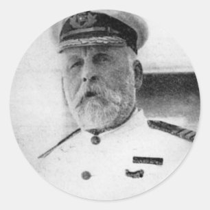 Sticker Rond Capitaine EJ Smith de Titanic