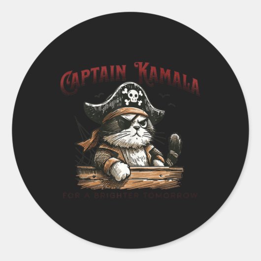 Sticker Rond Capitaine Kamala (Devant)
