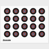 Sticker Rond Capitaine mathématicien Pi Superhero Math Geek Ner (Feuille)