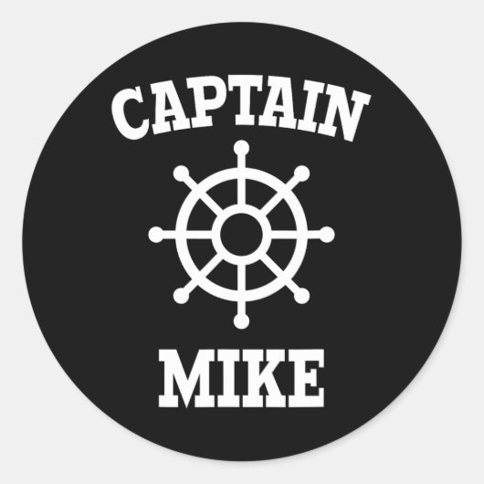 Sticker Rond Capitaine Mike T Shirt (Devant)