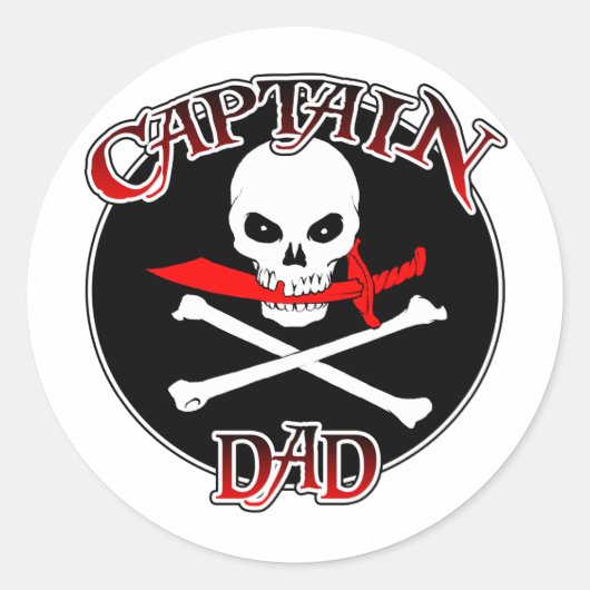 Sticker Rond Capitaine Papa (Cutlass) (Devant)