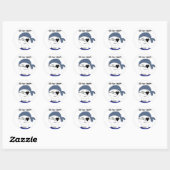 Sticker Rond Capitaine pirate (Feuille)