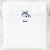 Sticker Rond Capitaine pirate (Sac)