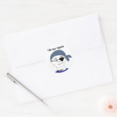 Sticker Rond Capitaine pirate (Enveloppe)
