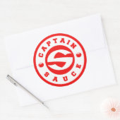 Sticker Rond Capitaine Sauce Tomato (Enveloppe)