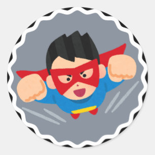 Sticker Rond "Capitaine Zoom"