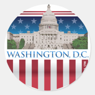 Sticker Rond Capitol Building - Washington DC