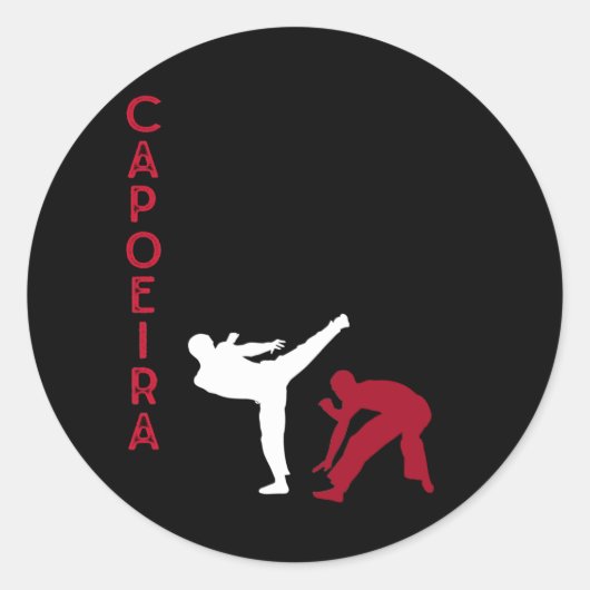 Sticker Rond Capoeira Arts martiaux brésiliens (Devant)