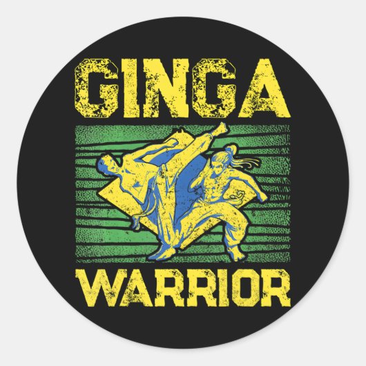 Sticker Rond Capoeira Pour Les Amateurs De Capoeira Capoeira (Devant)