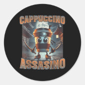 Sticker Rond Cappuccino Italien (Devant)