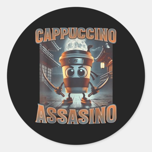 Sticker Rond Cappuccino Italien (Devant)
