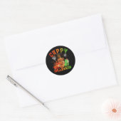 Sticker Rond Cappy Halloween mignon Capybara Devil Zombie Citro (Enveloppe)