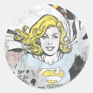 Sticker Rond Câpres comiques 3 de Supergirl