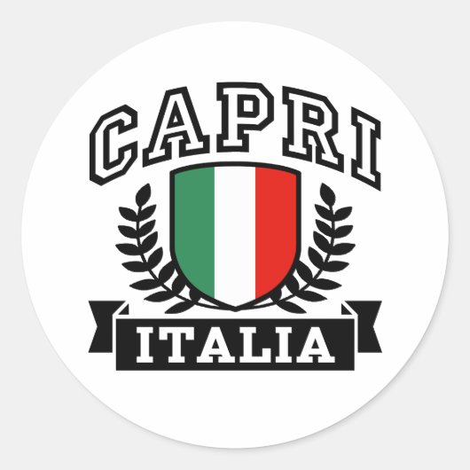 Sticker Rond Capri Italia (Devant)