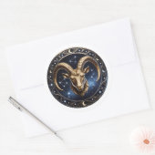 Sticker Rond Capricorn Zodiac Sea Goat (Enveloppe)
