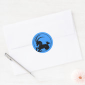 Sticker Rond Capricorne (Enveloppe)