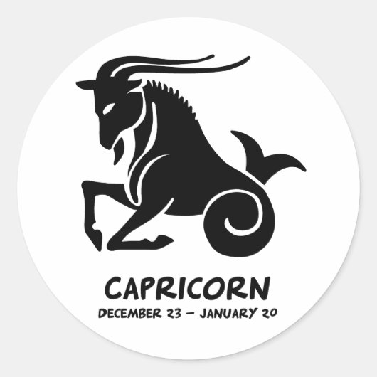 Sticker Rond Capricorne (Devant)
