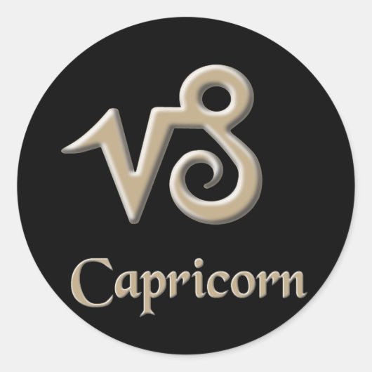 Sticker Rond Capricorne (Devant)