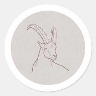 Sticker Rond Capricorne