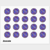 Sticker Rond Capricorne (Feuille)