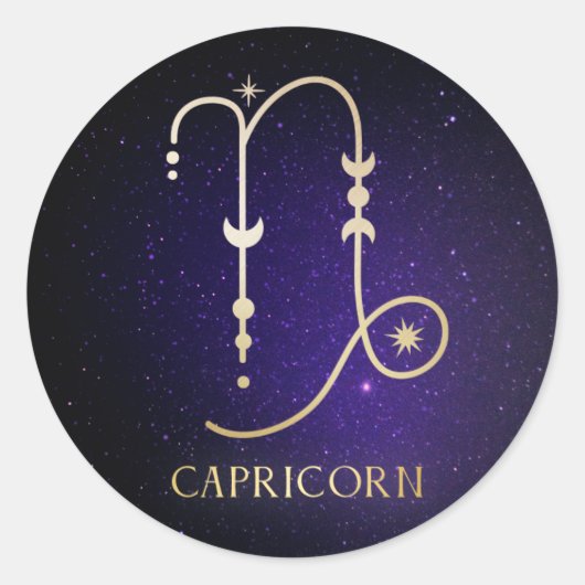 Sticker Rond Capricorne (Devant)