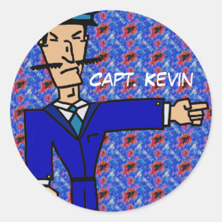 Sticker Rond Capt Kevin