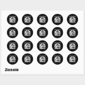 Sticker Rond Capter Et Libérer Dans La Pêche À La Poisson À La (Feuille)