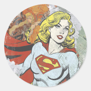 Sticker Rond Capteurs de bande dessinée Supergirl 2