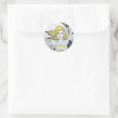 Sticker Rond Capteurs de bande dessinée Supergirl 3 (Sac)