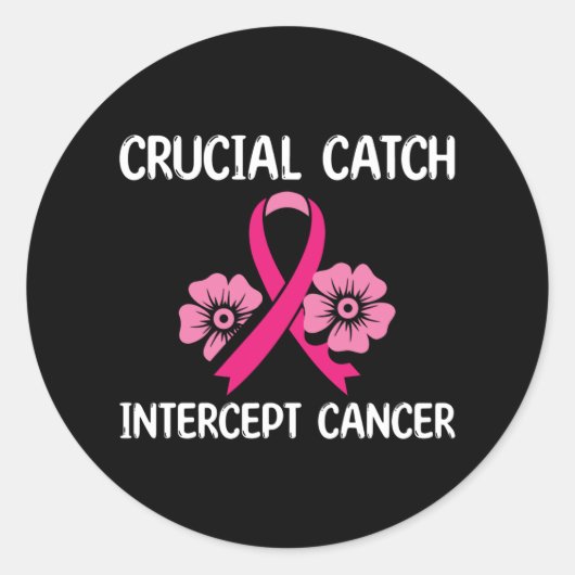 Sticker Rond Capture Crucial Intercept Cancer Don Pour Ami (Devant)