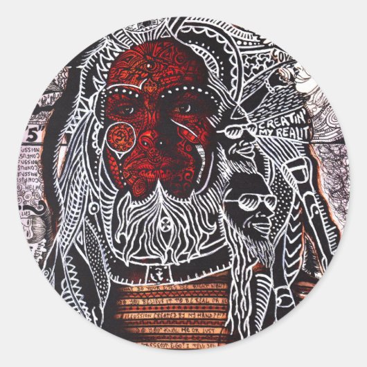 Sticker Rond Capture de Mug (Devant)