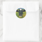 Sticker Rond Capture d'écran de la vache friésienne (Sac)