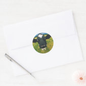 Sticker Rond Capture d'écran de la vache friésienne (Enveloppe)
