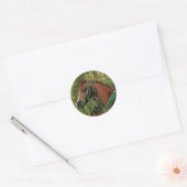 Sticker Rond Capture d'écran du cheval arabe avec bride (Enveloppe)