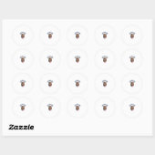 Sticker Rond Capy 4 juillet Conception vectorielle de capybara (Feuille)