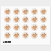 Sticker Rond Capybara Couple (Feuille)