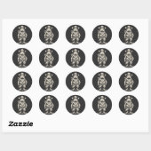 Sticker Rond capybara cow-boy (Feuille)