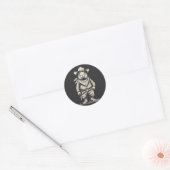 Sticker Rond capybara cow-boy (Enveloppe)