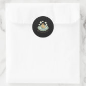 Sticker Rond Capybara drôle ne t'inquiète pas sois capy mignon (Sac)