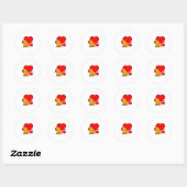 Sticker Rond Capybara Saint-Valentin Pun Make Me Cappy (Feuille)