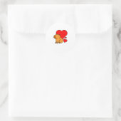 Sticker Rond Capybara Saint-Valentin Pun Make Me Cappy (Sac)