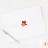 Sticker Rond Capybara Saint-Valentin Pun Make Me Cappy (Enveloppe)